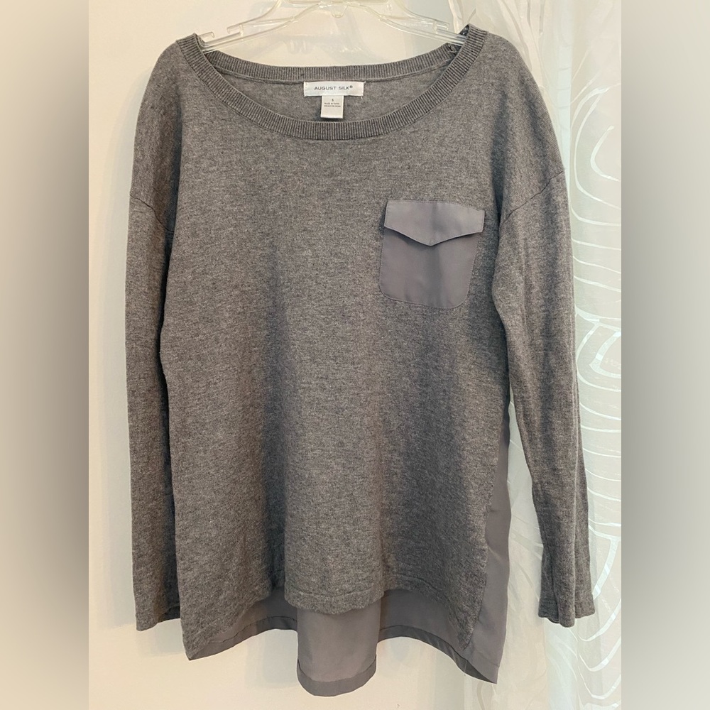 August Silk gray sweater - Small